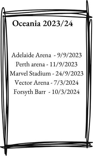 oceania tour dates